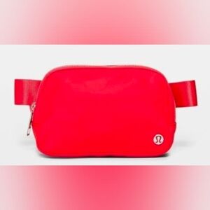 lululemon athletica red xrossbody/belt bag